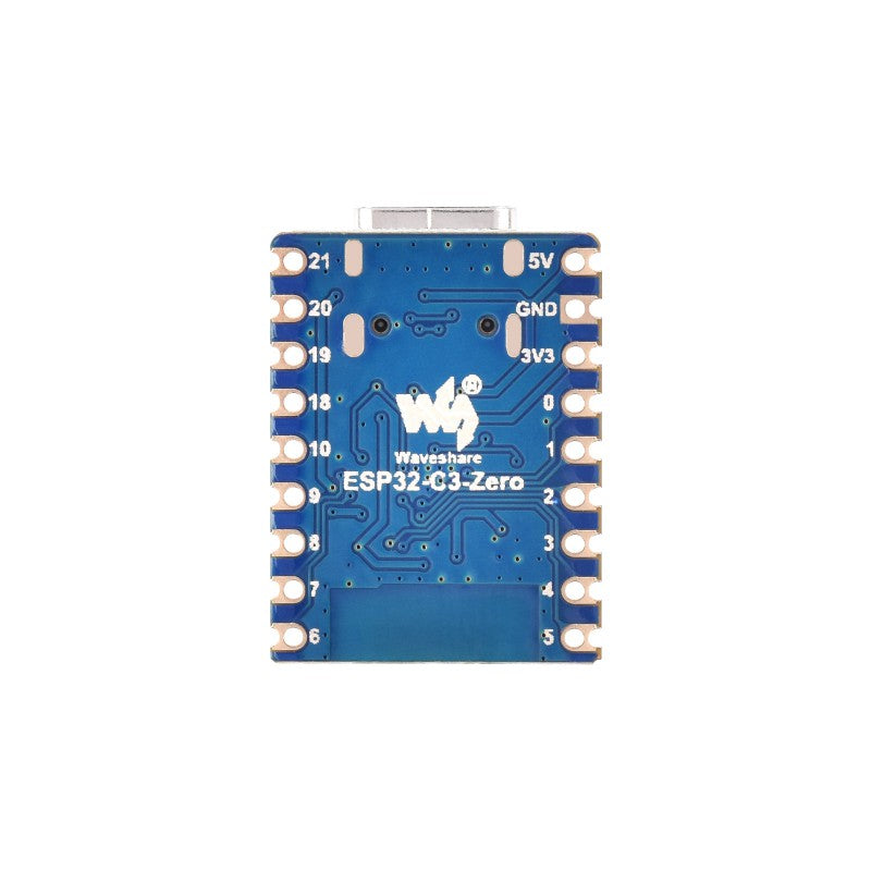 ESP32-C3 Mini WiFi+Bluetooth Development Board - Blue Board - White PCB Antenna and IPX for External Antenna