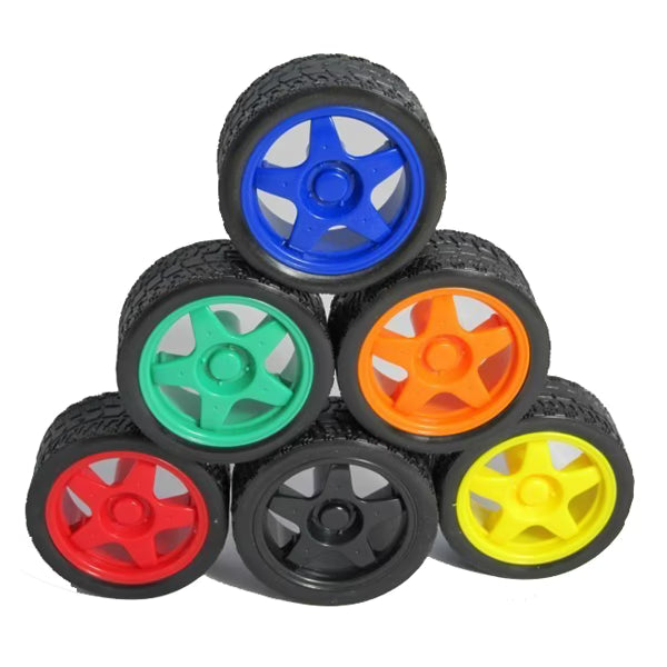 Rubber Wheel for BO Motors 65mm (Pack of 2)