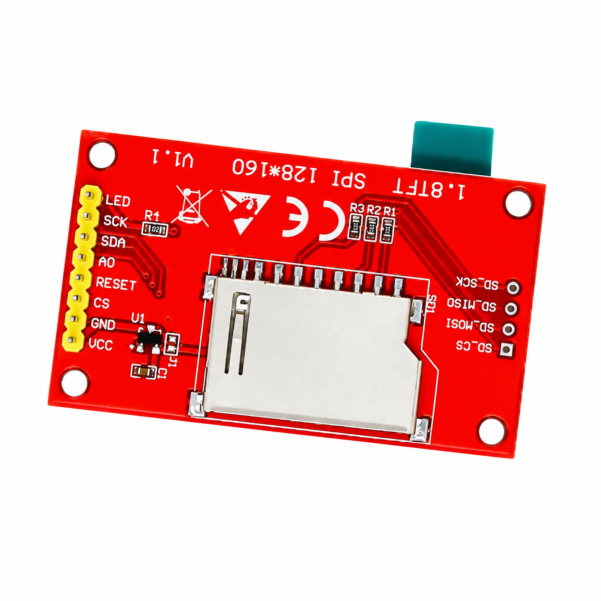 1.8 inch TFT LCD Display Module SPI Interface Resolution(128 x 160)