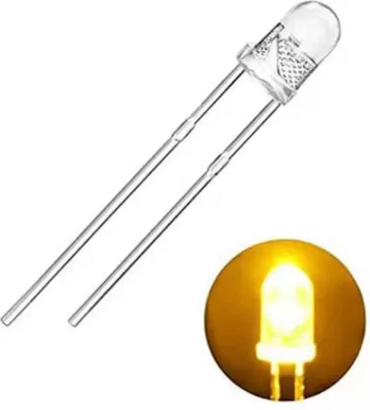 3mm White Yellow LED (Pack of 2)
