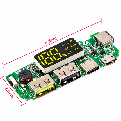 18650_5V_2.4A_Dual_USB_Type-C_Micro_LightningApple_USB_Power_Bank_With_LED_Display_18650_Charger_Board-4 - Roboracter