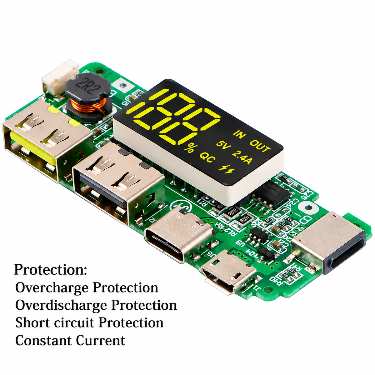 18650_5V_2.4A_Dual_USB_Type-C_Micro_LightningApple_USB_Power_Bank_With_LED_Display_18650_Charger_Board-5 - Roboracter
