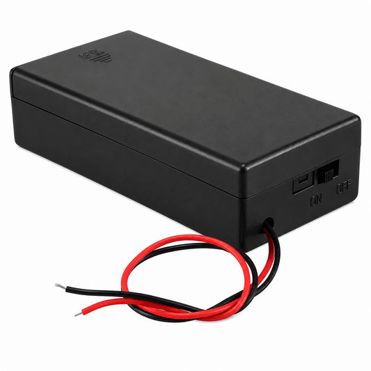 18650 Dual Battery Holder with Cover and On/Off Switch
