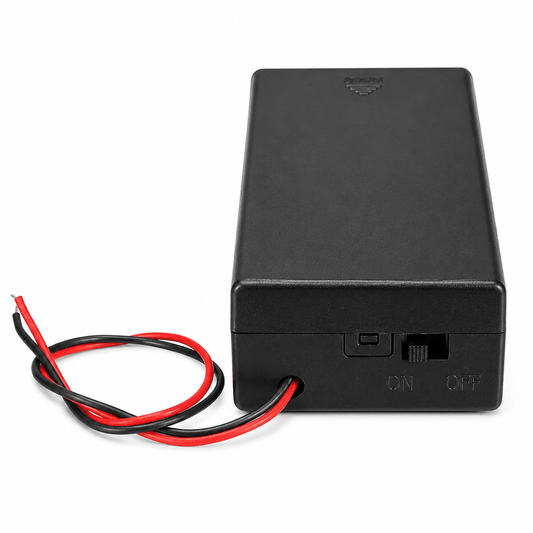18650 Dual Battery Holder with Cover and On/Off Switch