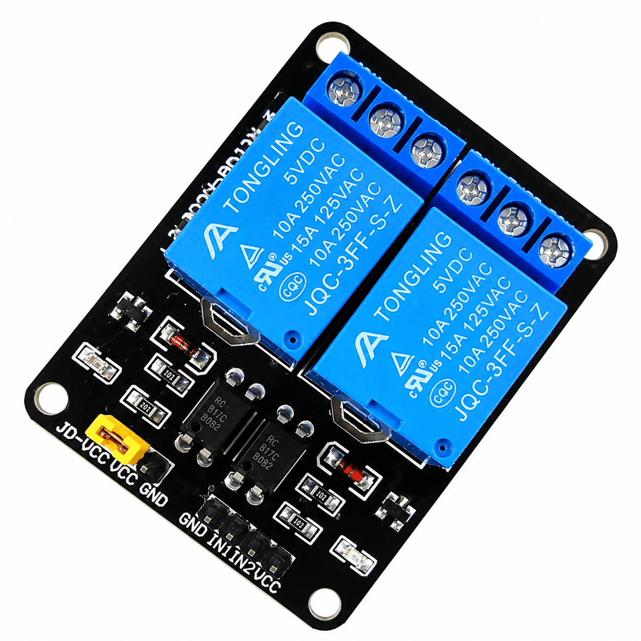 2 Channel 5V Relay Module With Optocoupler Protection