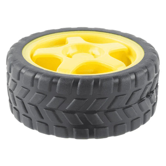 65mm Rubber Wheel for BO Motor (Pack of 2)