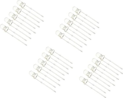 3mm White Yellow LED (Pack of 2)