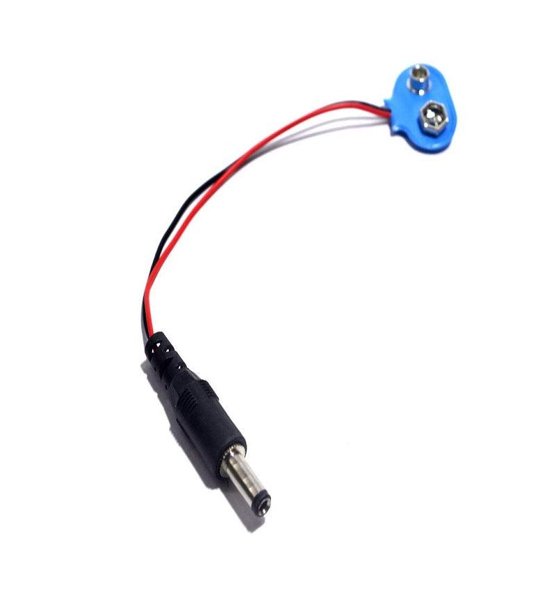 9V Battery Snap Connector With Male DC Jack