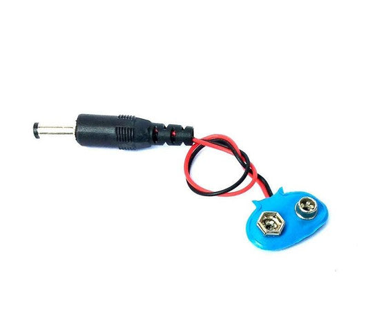 9V Battery Snap Connector With Male DC Jack