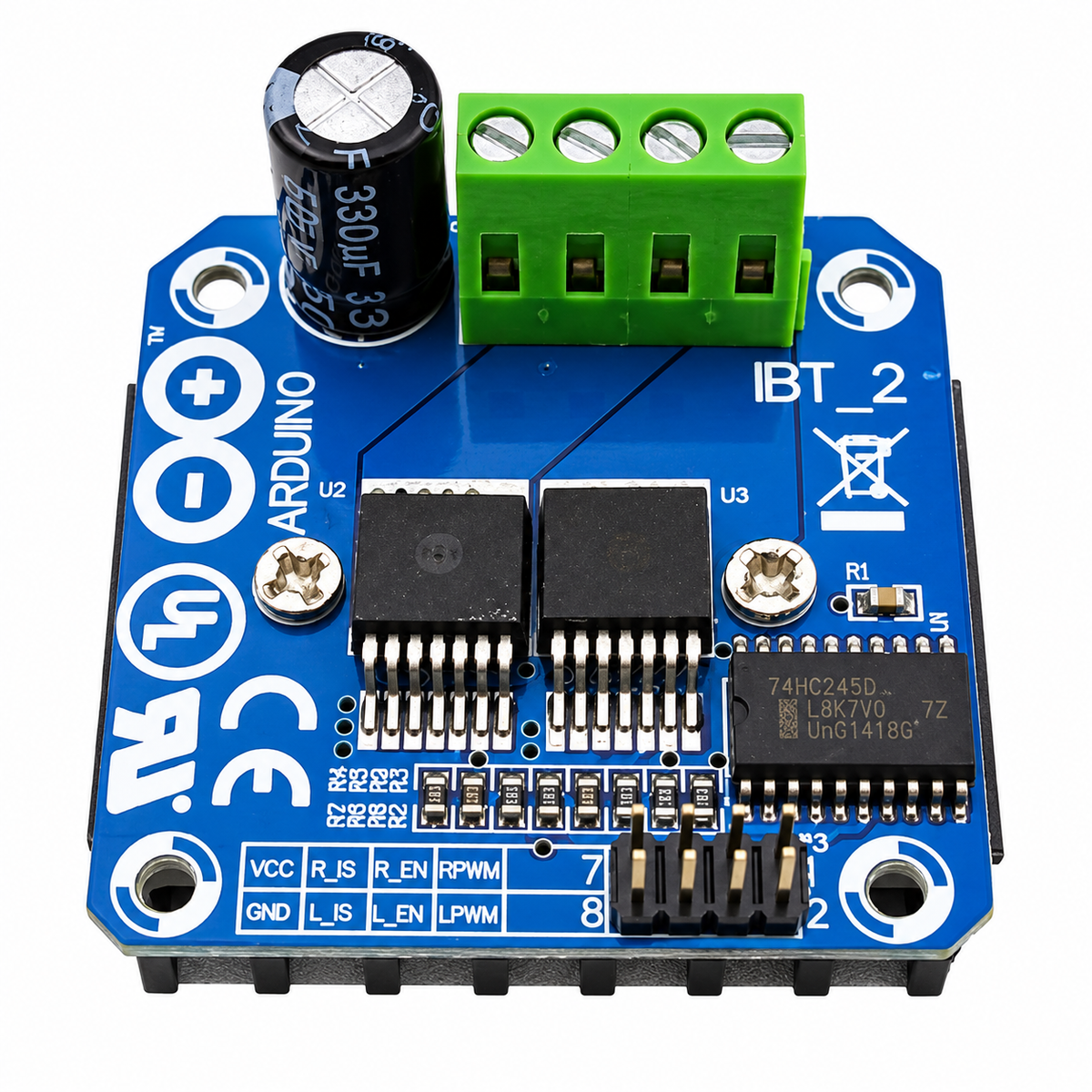 Double BTS7960 43A H-Bridge High-Power Stepper Motor Driver Module