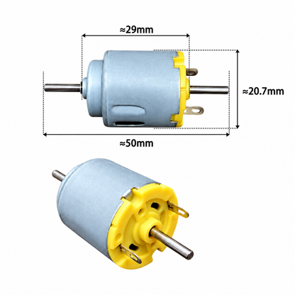 Double-Shaft Round DC Toy Motor