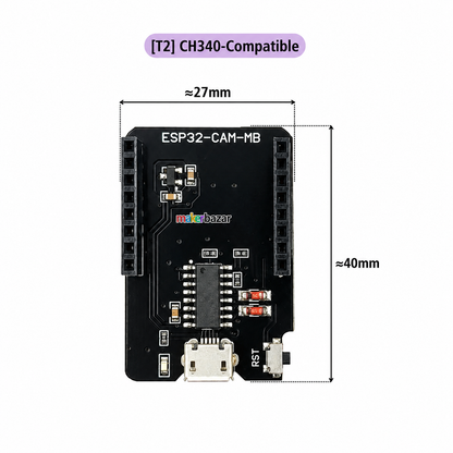 ESP32-CAM-MB MICRO USB Download Module for ESP32 CAM Development Board