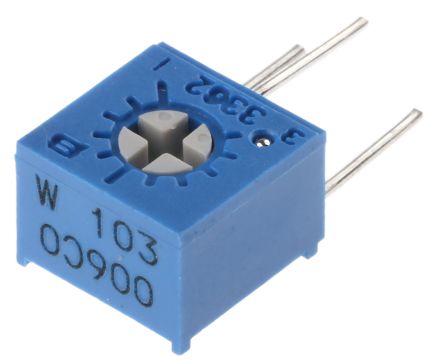 100K Ohms Square Potentiometer- 0.25W – 10% – 3362P-1-104LF – Square Trimpot
