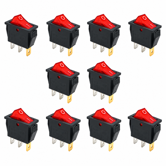 250V SPST ON-OFF 3 Leg Rocker Switch KCD3 (15/16Amp)
