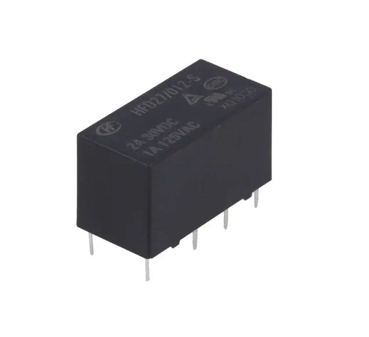 HFD27/012-S 12V / 2A DPDT Relay PCB Mount