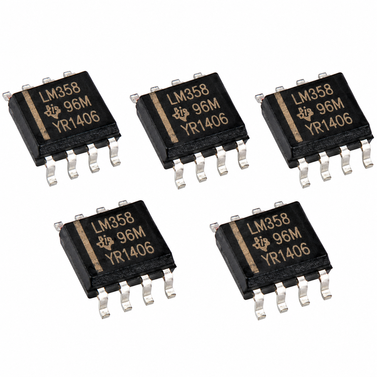 LM358 Low Power Dual Op-Amp IC - SOIC-8 SMD Package