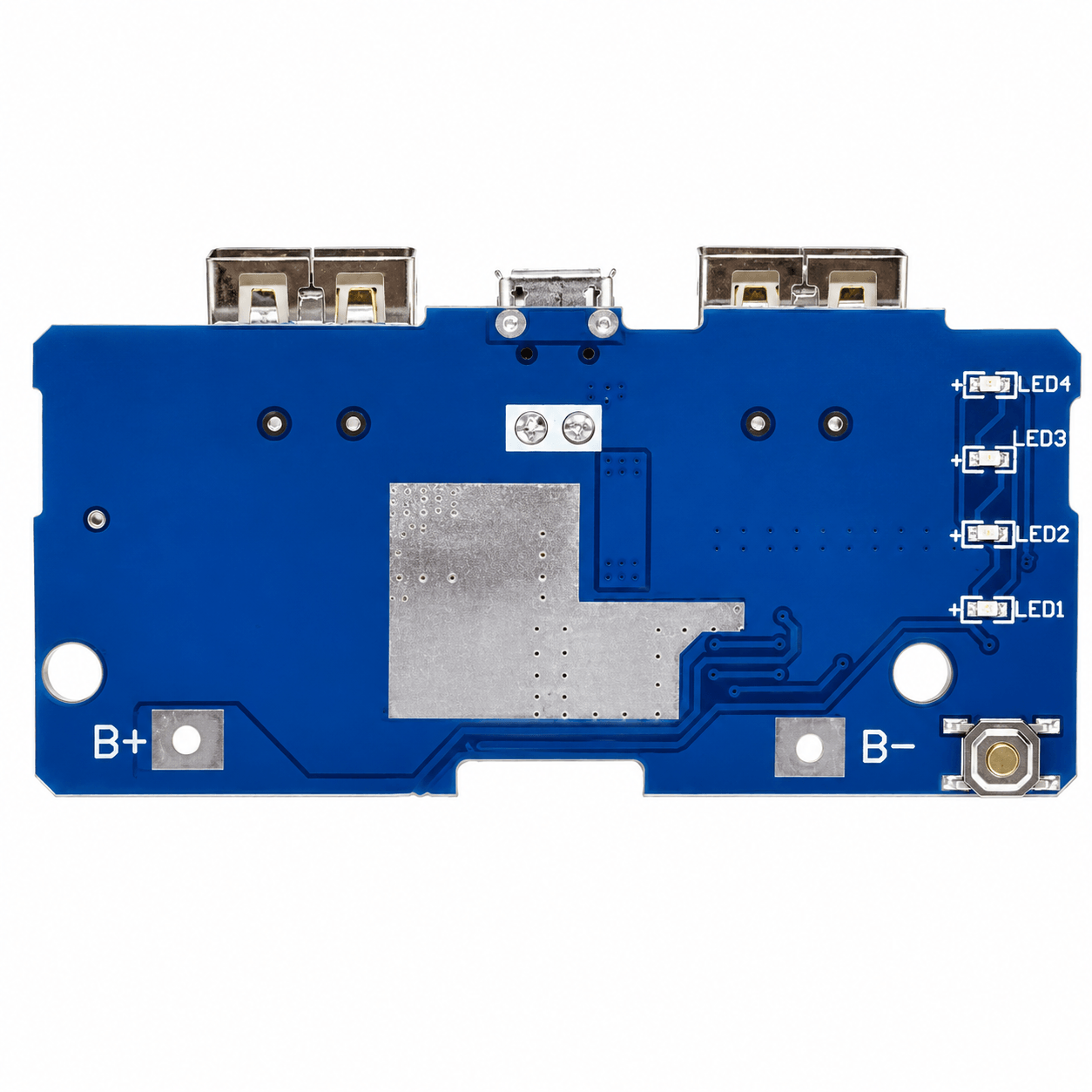 Power Bank Module with Dual USB Output- 3.7V to 5V 2A with 18650 LiPo Charger