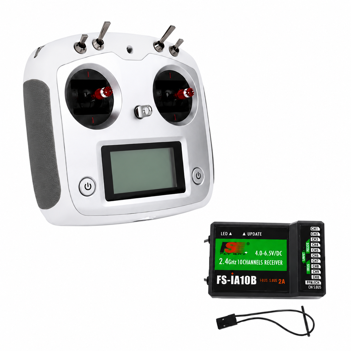 FlySky FS-i6S 10-Channel Remote with FS-iA10B Receiver