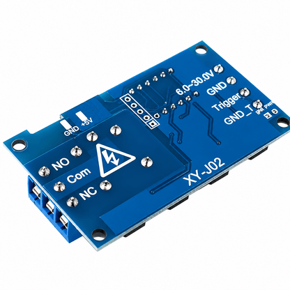 1-Channel Relay Module with Adjustable Timing Cycle and LED Display