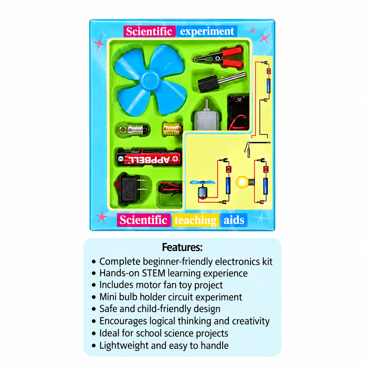 STEM Science Experiment Kit KX-2023 Basic Electricity Experiments