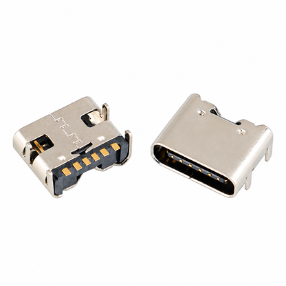 USB 3.1 Type-C 6Pin Female USB Connector SMD