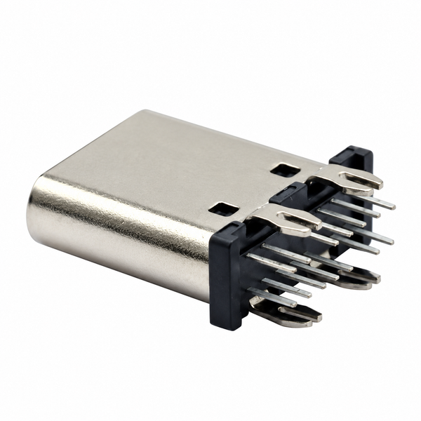 USB 3.1 Type C 14Pin Female Connector - Vertical Type - Through Hole PCB Mount
