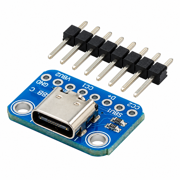 USB 3.1 Type C 16 Pin Female Connector Breakout Board With Header
