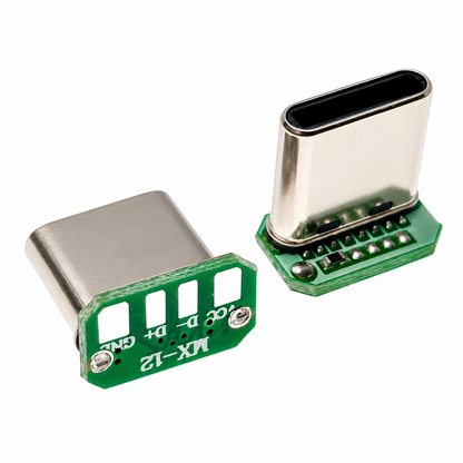 USB 3.1 Type C 4 Pin Male Breakout Board - Right Angle