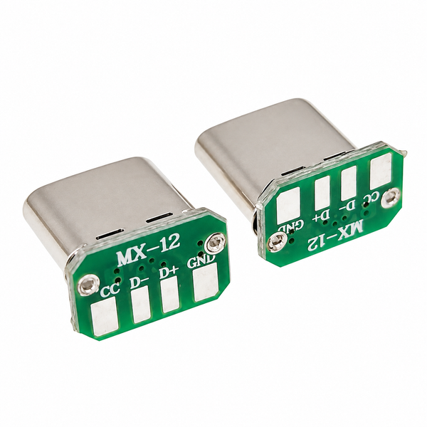USB 3.1 Type C 4 Pin Male Breakout Board - Right Angle