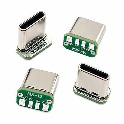 USB 3.1 Type C 4 Pin Male Breakout Board - Right Angle