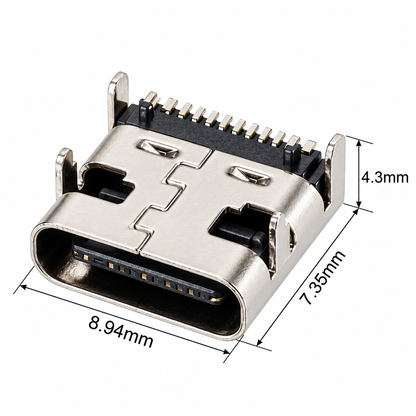 USB 3.1 Type C Female 16Pin Connector - TYPE-C-31-M-12