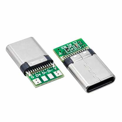 USB TYPE C Male Plug Soldering Connector PCB Board