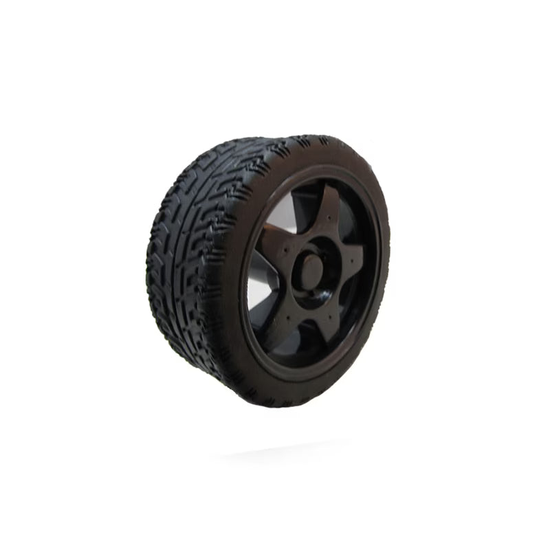 Rubber Wheel for BO Motors 65mm (Pack of 2)