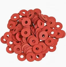 M3 -3x8x0.8mm Insulated Fiber Washers Red (Pack of 5)