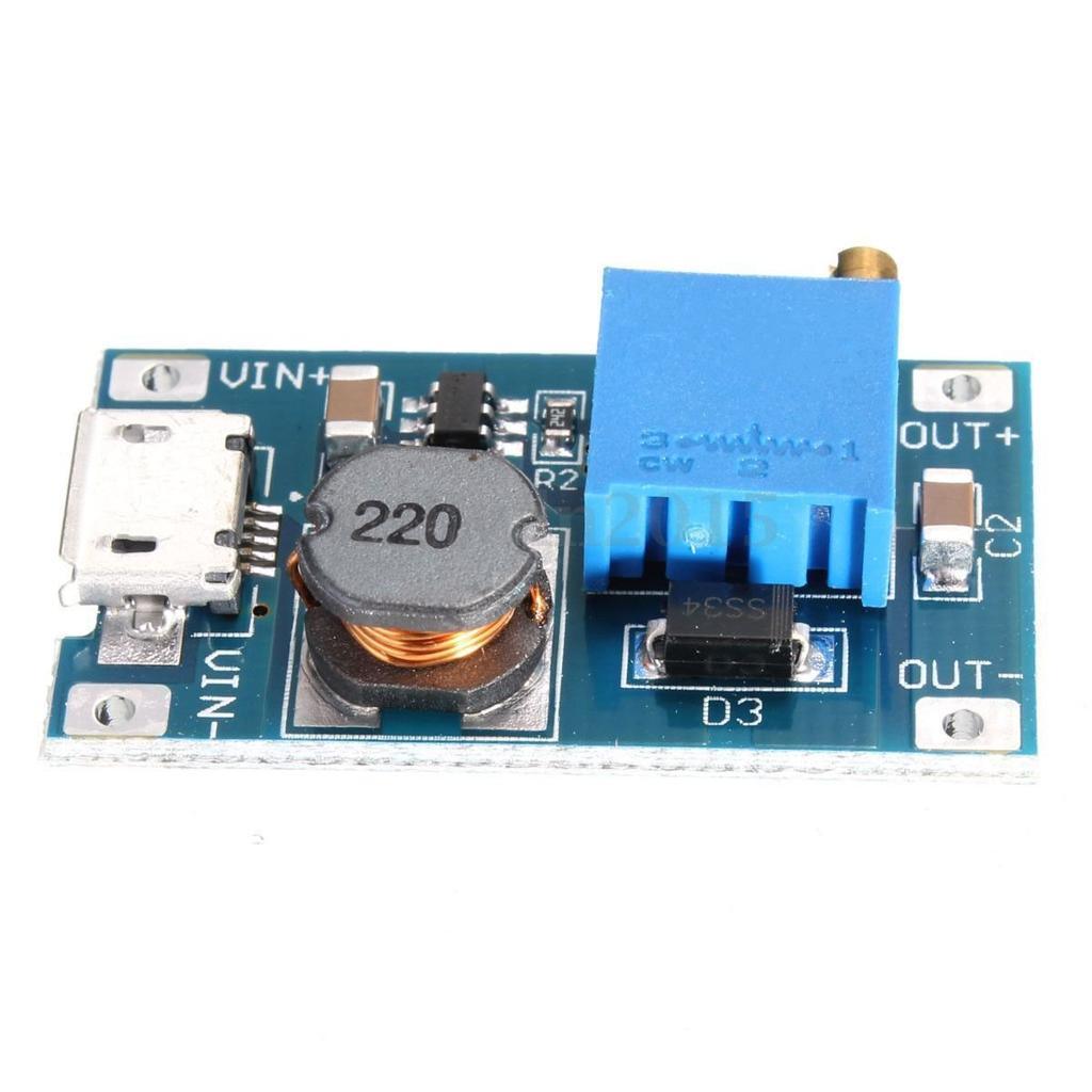MT3608 Step Up Module With Micro USB – Variable Voltage